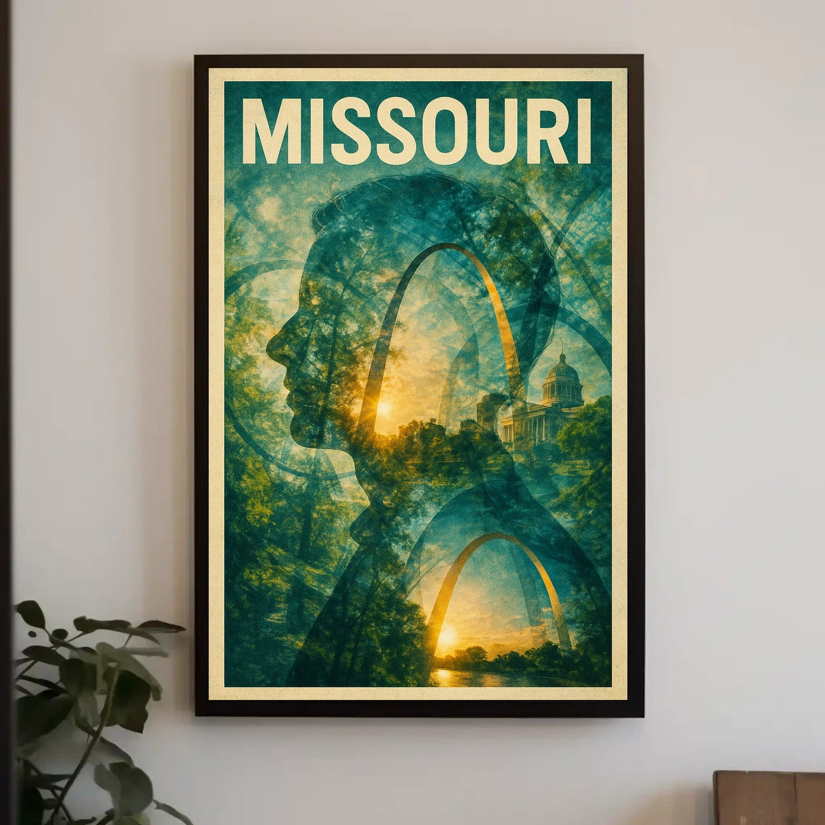 Missouri Silhouette Poster