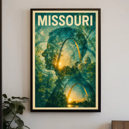 Missouri Silhouette Poster