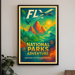 National Parks Adventure Poster Travel Wall Art