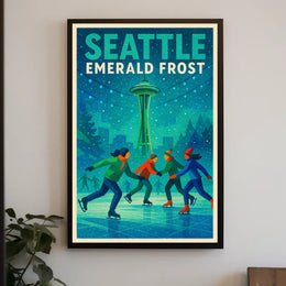 Seattle Emerald Frost Poster