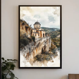 Moldova Orheiul Vechi Monastery Landscape View Poster