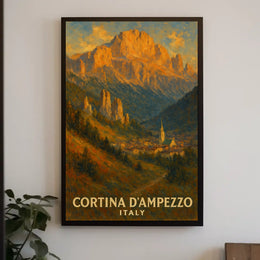 Cortina DAmpezzo Italian Alpine Poster