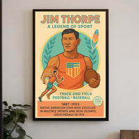 Jim Thorpe Iconic Sports Legend Jim Thorpe Poster