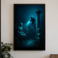 Underwater Ruins Exploration Art Print Poster PosterGoat