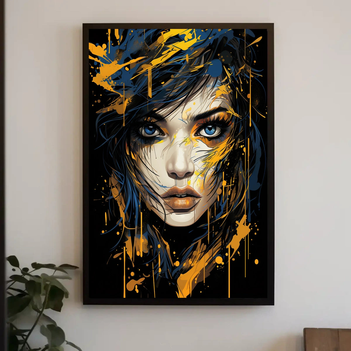 Modern Abstract Woman's Face Art Poster