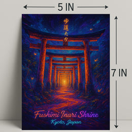 Fushimi Inari Shrine Pathway Cultural or Heritage Poster