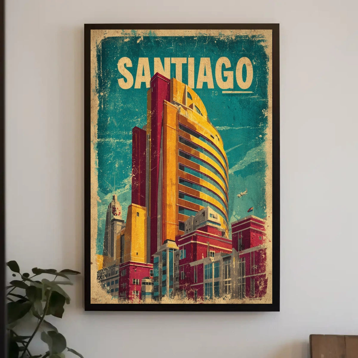 Santiago Cityscape Poster