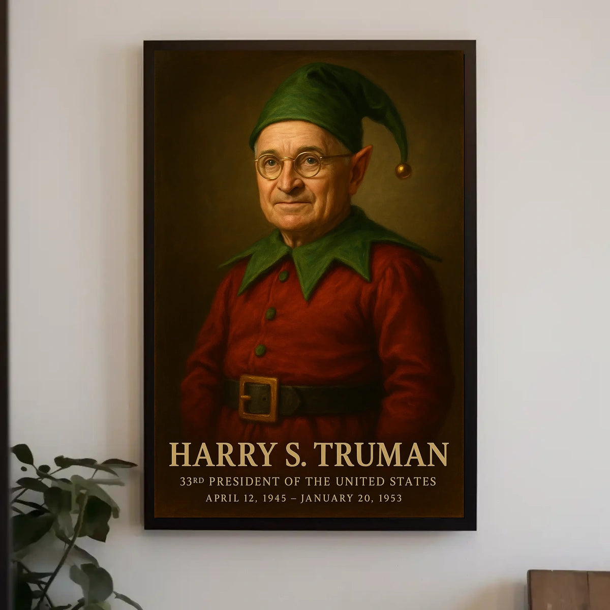 Whimsical Truman Fantasy Art Piece: Historical or Presidential Poster