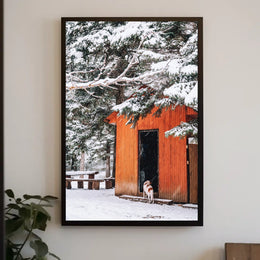 Winter Cabin Retreat Poster