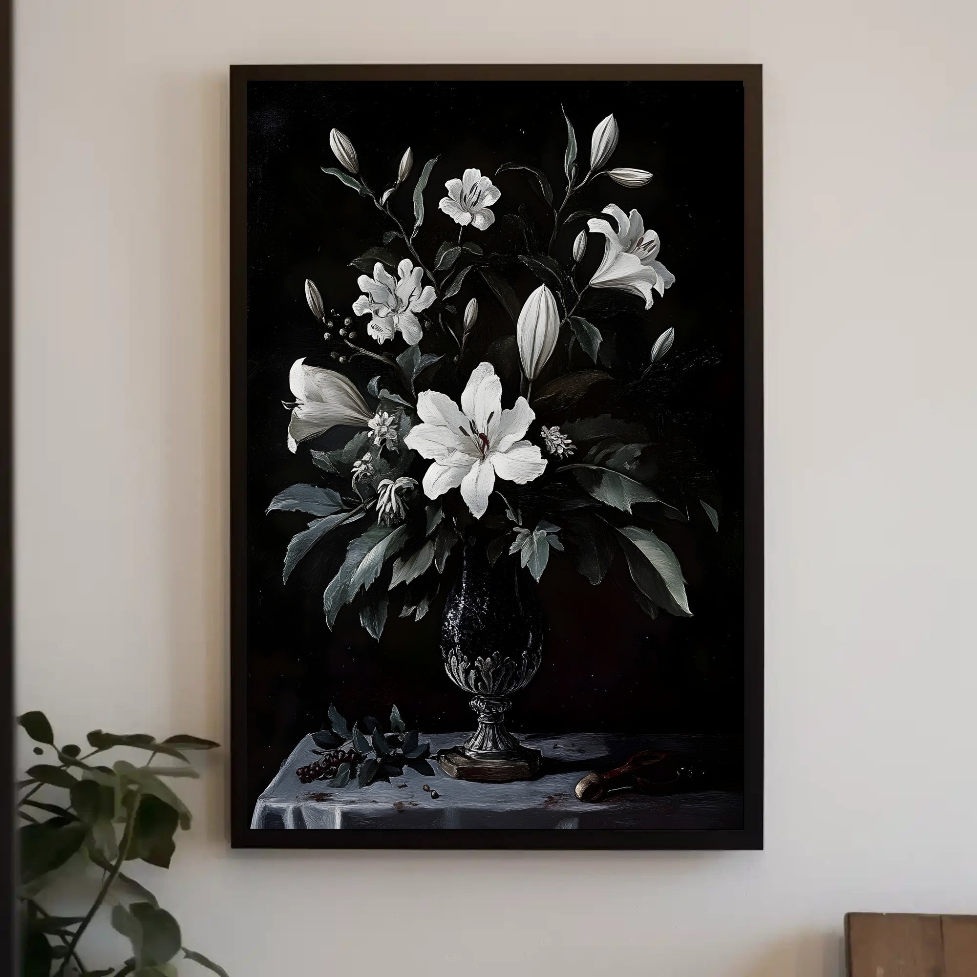 Elegant Still Life Floral Arrangement: Artistic Poster PosterGoat