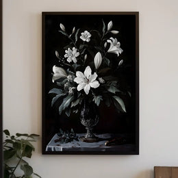 Elegant Still Life Floral Arrangement: Artistic Poster PosterGoat