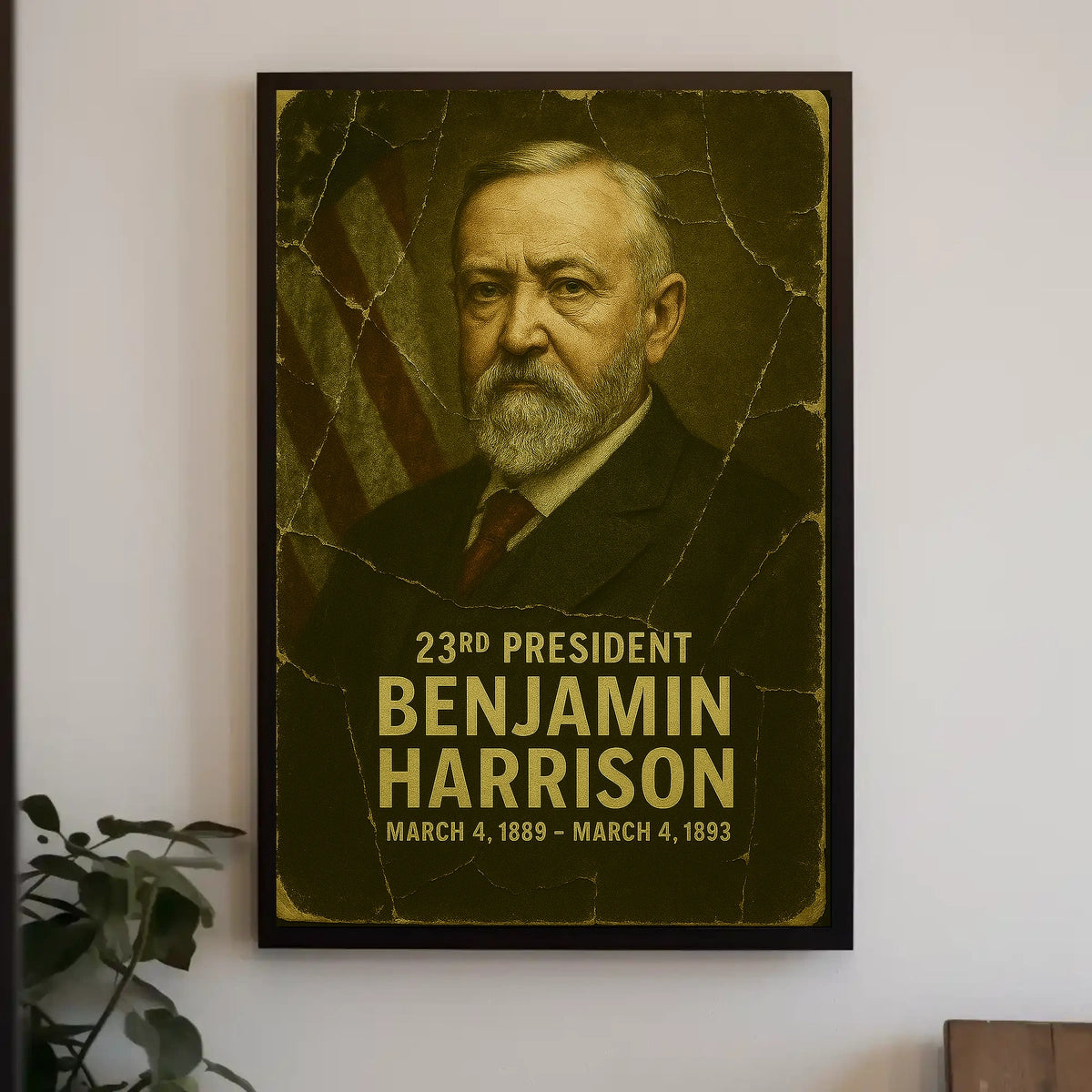 Benjamin Harrison 23rd President of the United States Damaged Photograph Poster