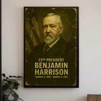 Benjamin Harrison 23rd President of the United States Damaged Photograph Poster