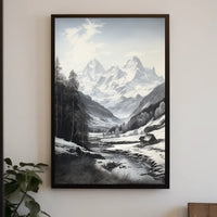 Alpine Serenity: Photorealistic Nature Travel Poster