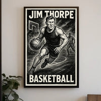 Dynamic Basketball Celebration Art Poster