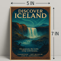 Discover Iceland Exhibition Poster Art Print PosterGoat