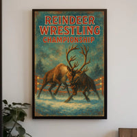 Reindeer Wrestling Championship Poster
