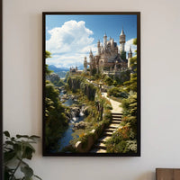 Enchanted Castle in a Serene Landscape Poster