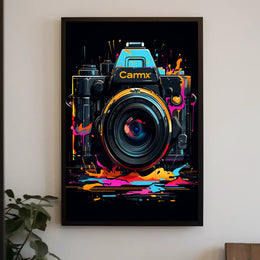 Vibrant Camera Art Poster