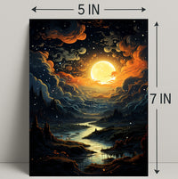Enchanted Moonlit Landscape Poster