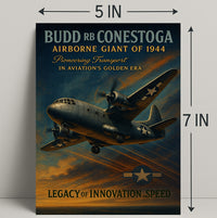 Budd RB Conestoga WWII Aviation Poster