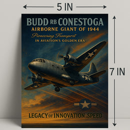Budd RB Conestoga WWII Aviation Poster