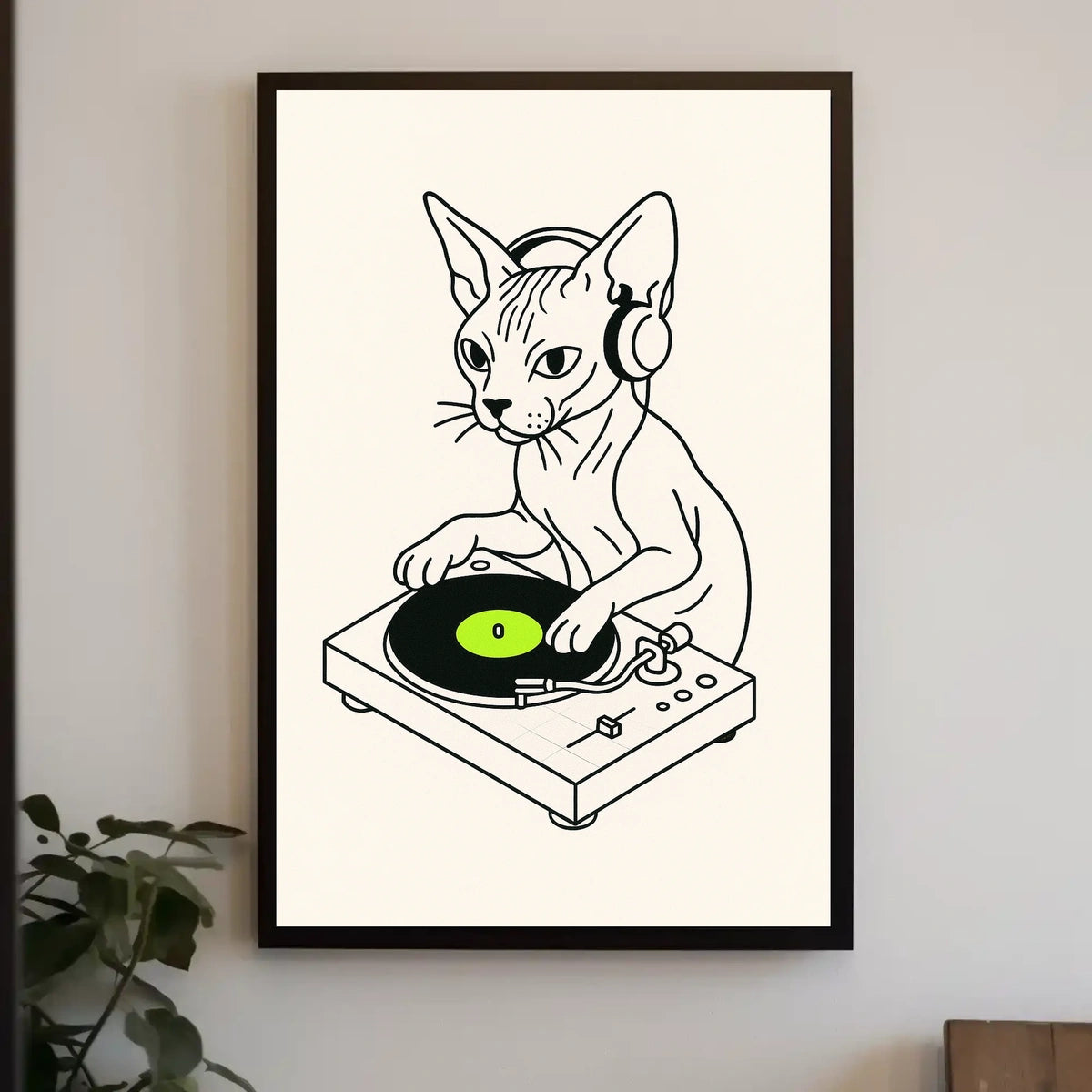 Dj Cat On The Decks Poster