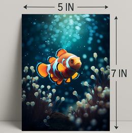Clownfish In The Deep Poster PosterGoat