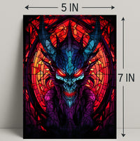 Stained Glass Demon Poster PosterGoat