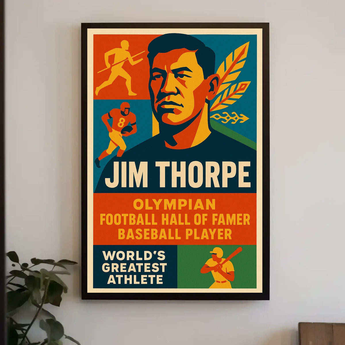 Jim Thorpe Legendary Athlete Poster