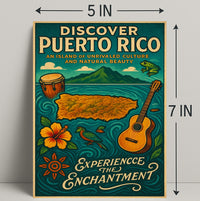 Discover Puerto Rico Vintage Travel Poster PosterGoat