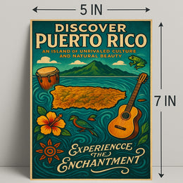 Discover Puerto Rico Vintage Travel Poster PosterGoat