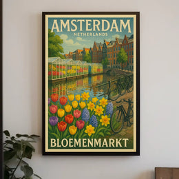 Amsterdam Bloemenmarkt Poster