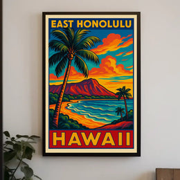 East Honolulu, Hawaii Poster