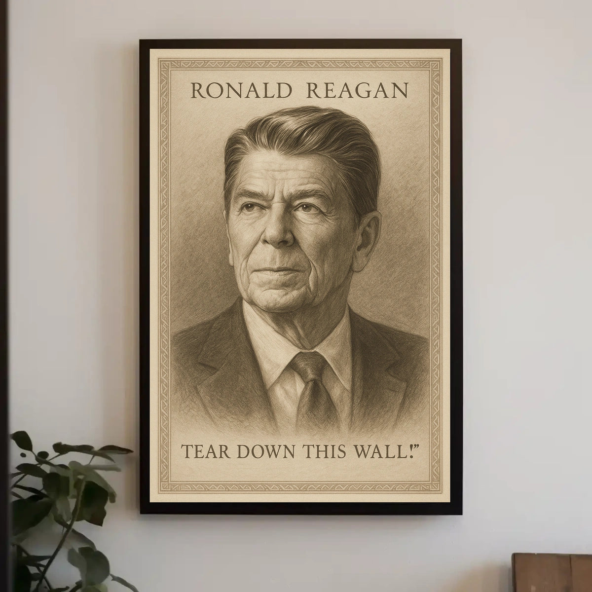 Ronald Reagan Tear Down This Wall Poster