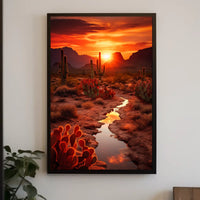 Desert Sunset Serenity Poster