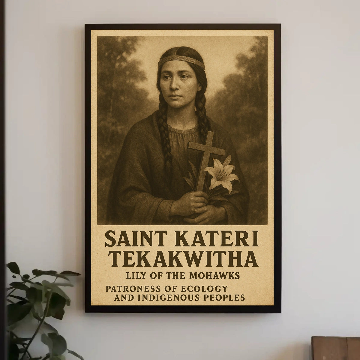 Saint Kateri Tekakwitha Lily Of The Poster