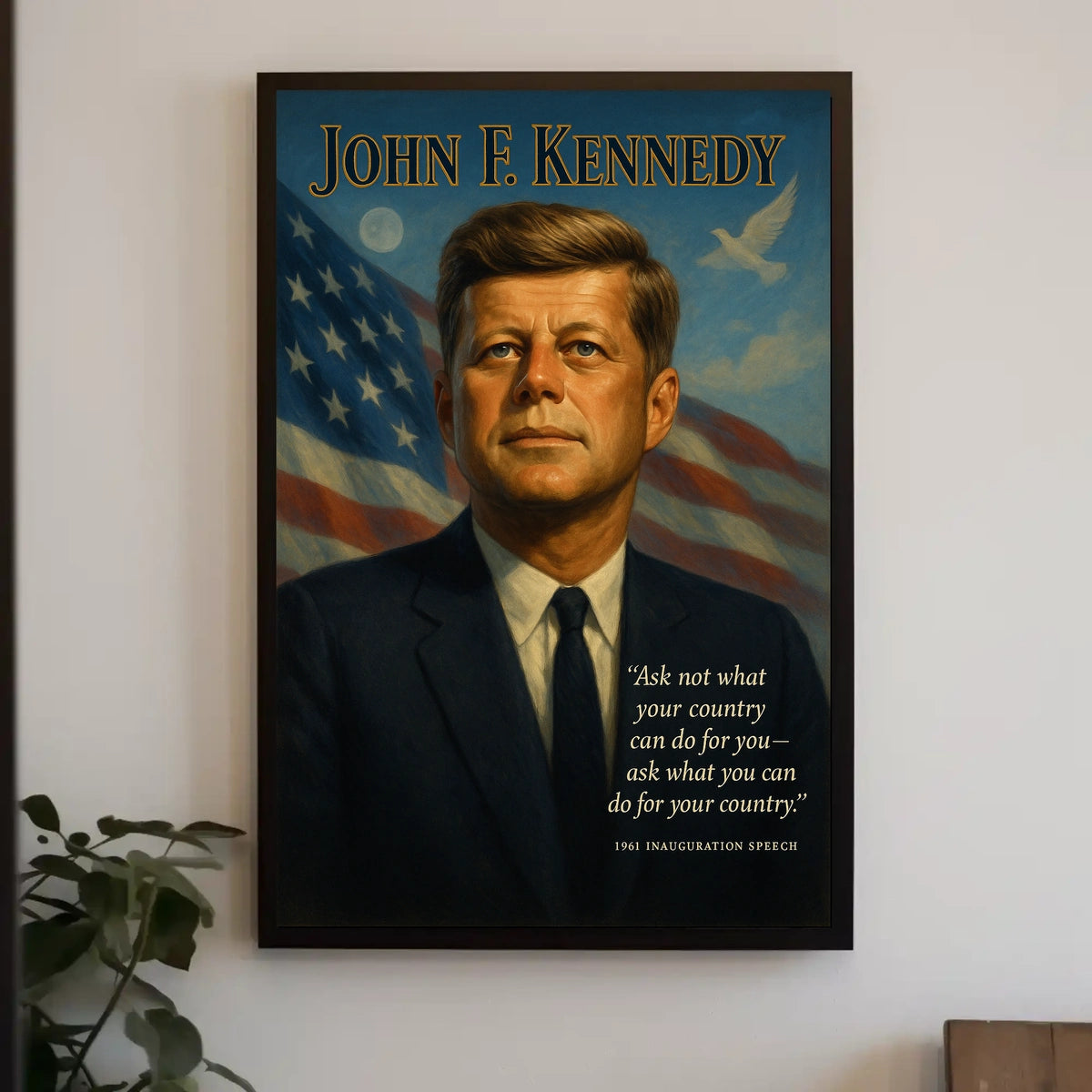 1960s Patriotic Poster: Inauguration, Peace, and Pride