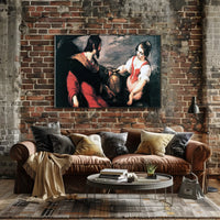 Intense Baroque Dialogue in Historical or Presidential Poster