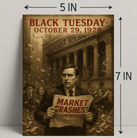 Black Tuesday Wall Art Historical or Presidential Poster