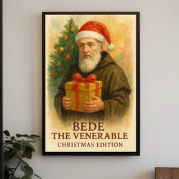 Santa Monk Christmas Gift Illusion Cultural Poster