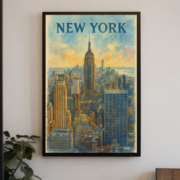 New York Water Color Poster