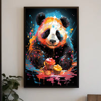 Colorful Panda Delight Poster