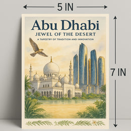 Abu Dhabi Elegance: Heritage and Futurism Travel Poster