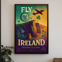 Fly To Ireland Wander In Color Poster