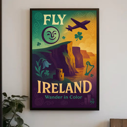 Fly To Ireland Wander In Color Poster