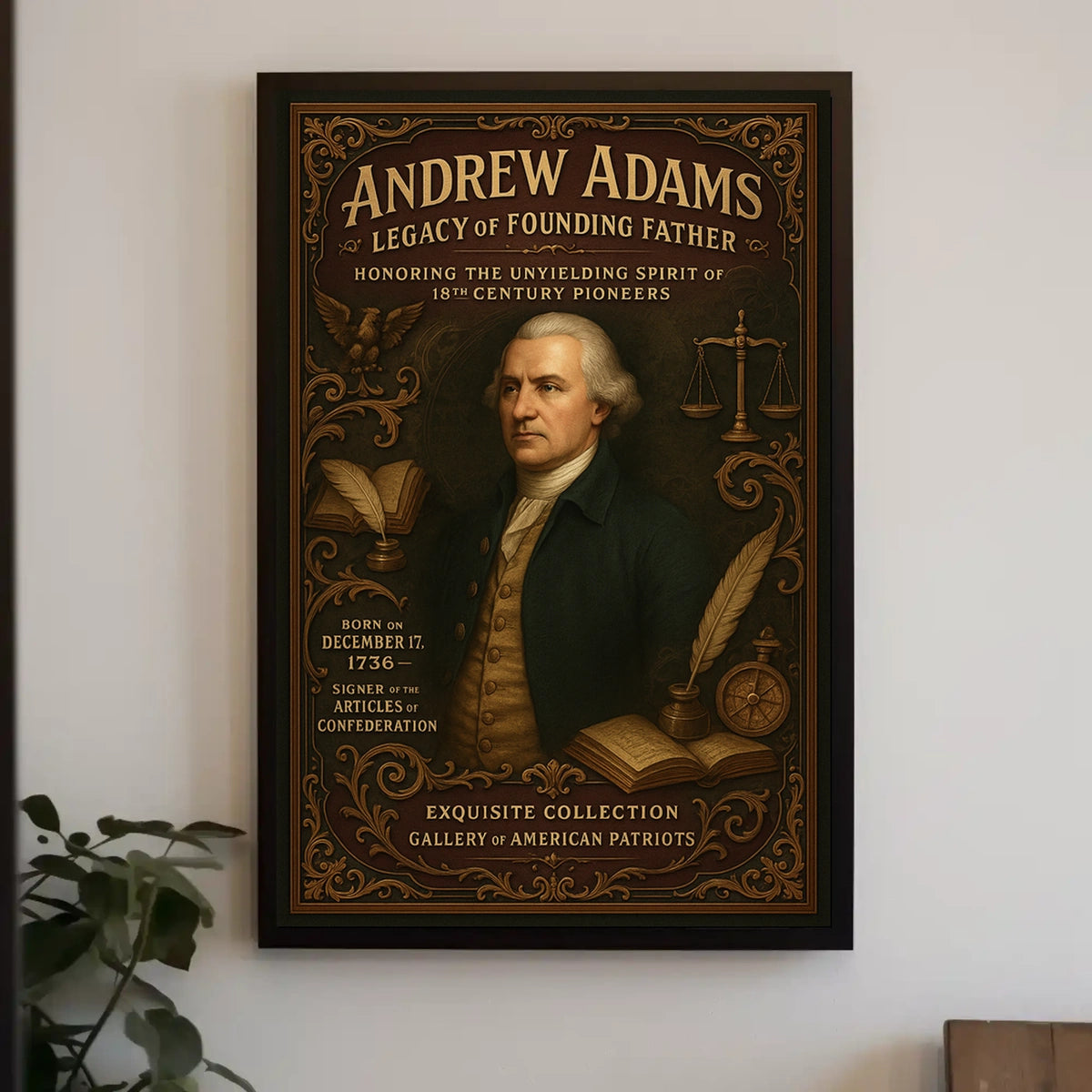 Andrew Adams Legacy of Founding Father Poster