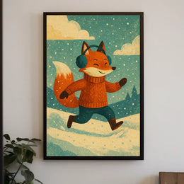 Winter Fox Adventure Poster