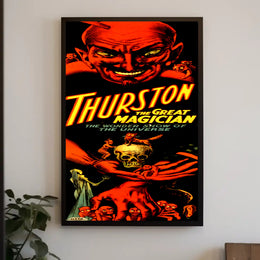 Vintage Magician's Devilish Show Magic Poster