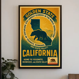 California The Golden State Poster